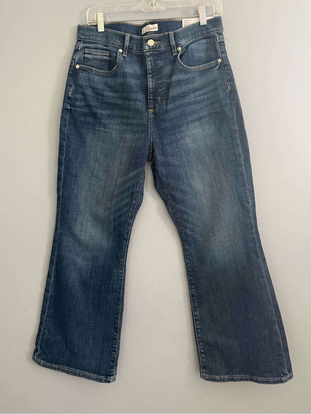 LOFT The Kick Crop High Waist Jeans - Picture 3 of 8